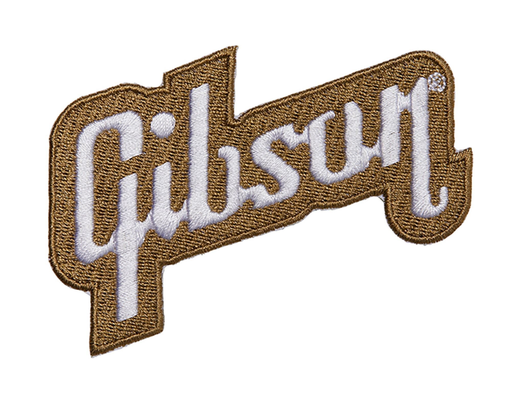 Gibson Logo Patch Gold with White Logo