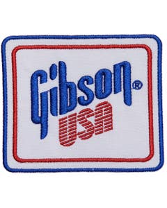 Gibson USA Vintage Patch White with Blue Red Logo