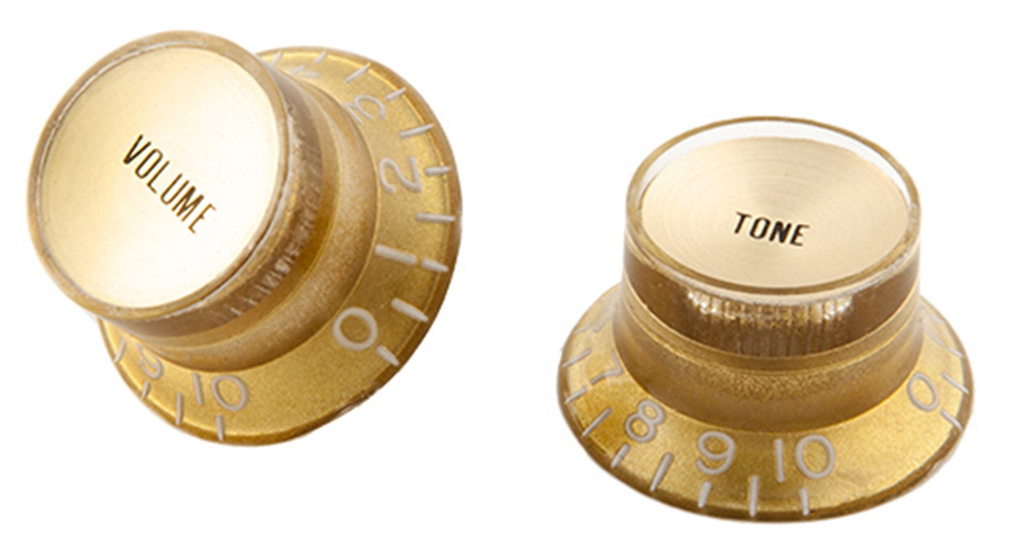 Gibson Top Hat Knobs Aged Gold w/Gold Insert 4pcs