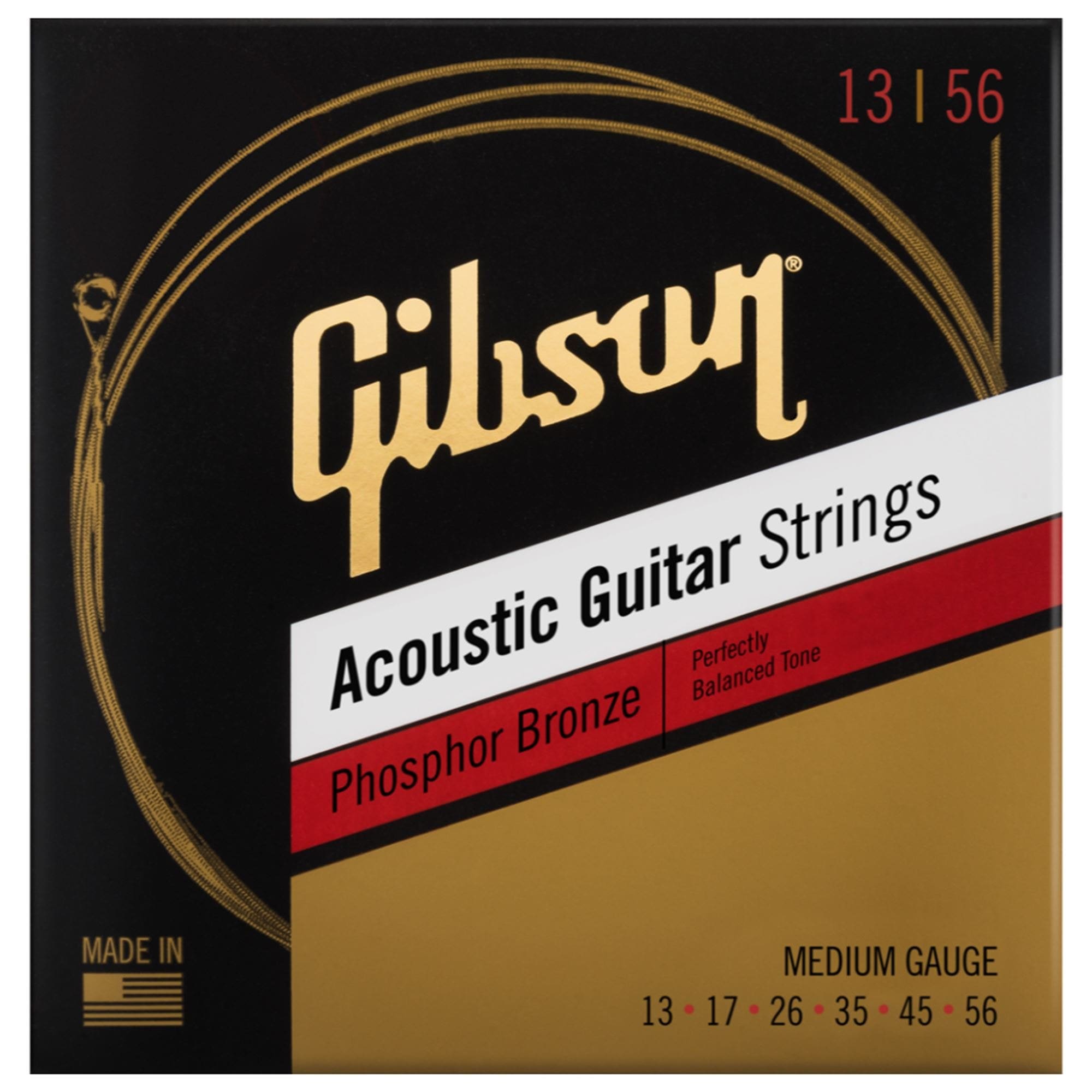 Gibson Phosphor Bronze Acoustic Guitar Strings, Medium
