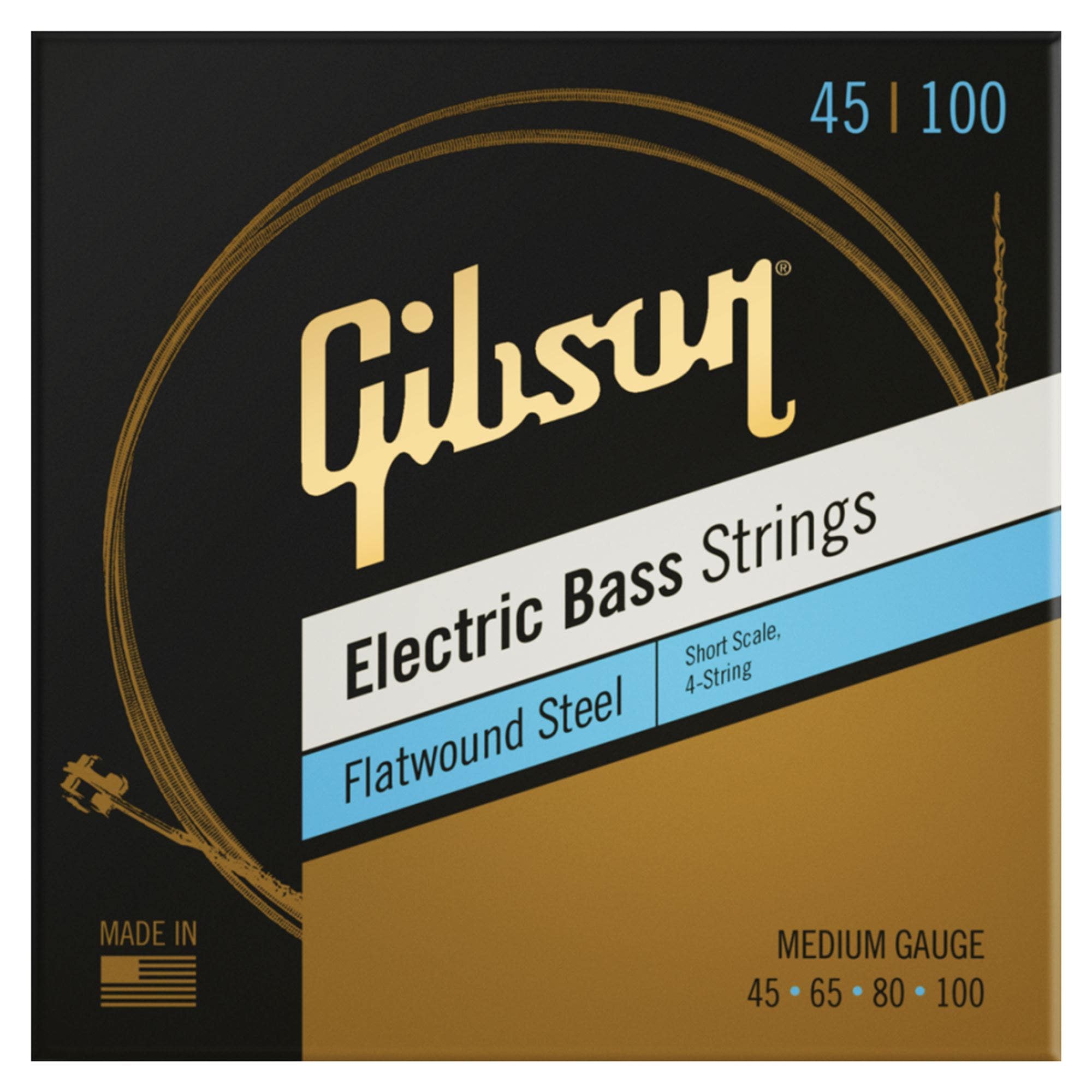Gibson Flatwound Short Scale Electric Bass Strings