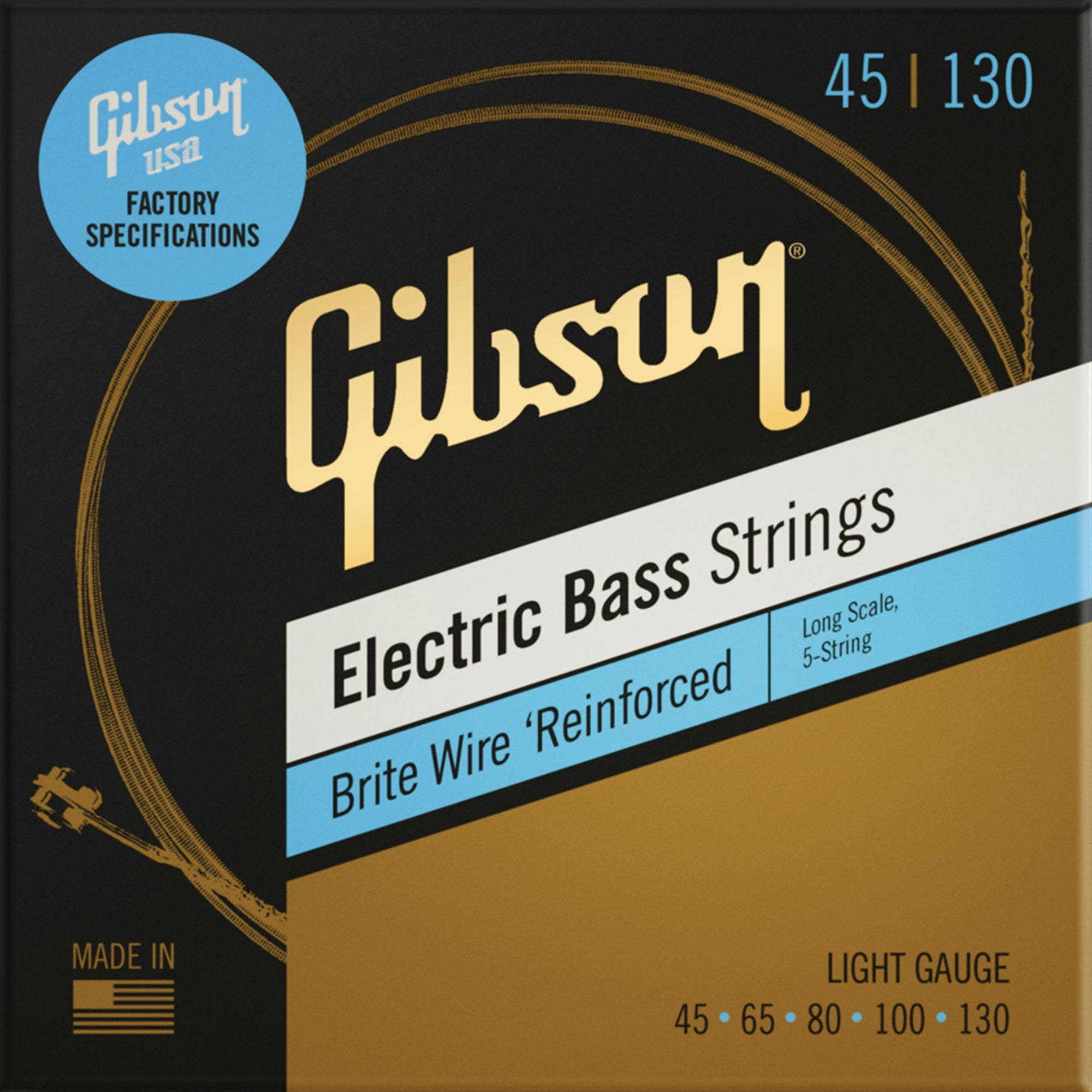 Gibson Brite Wire Elect Bass Strings Long Scale 5-String