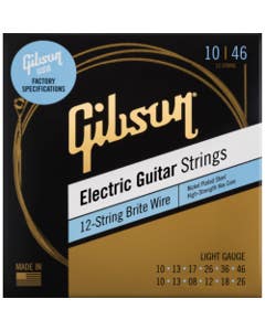 Gibson Brite Wire Electric Guitar Stings 12 String Light 10-46
