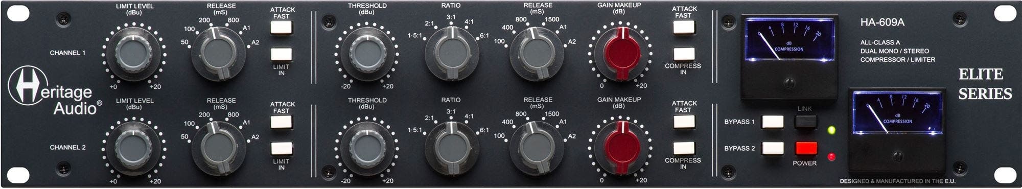 Heritage Audio HA-609A Dual Mono Stereo Compressor/Limiter