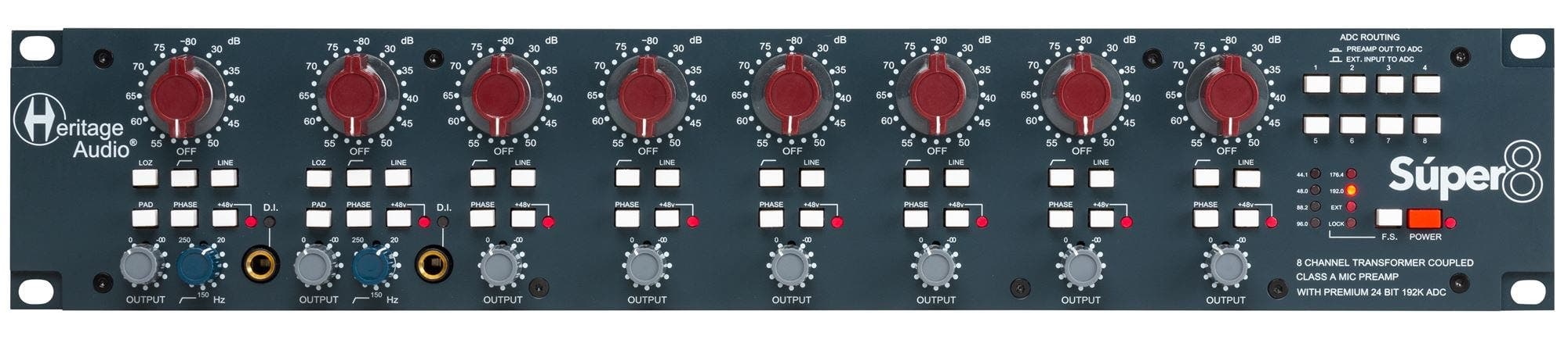 Heritage Audio Super 8 Eight Channel ADAT Mic Pre