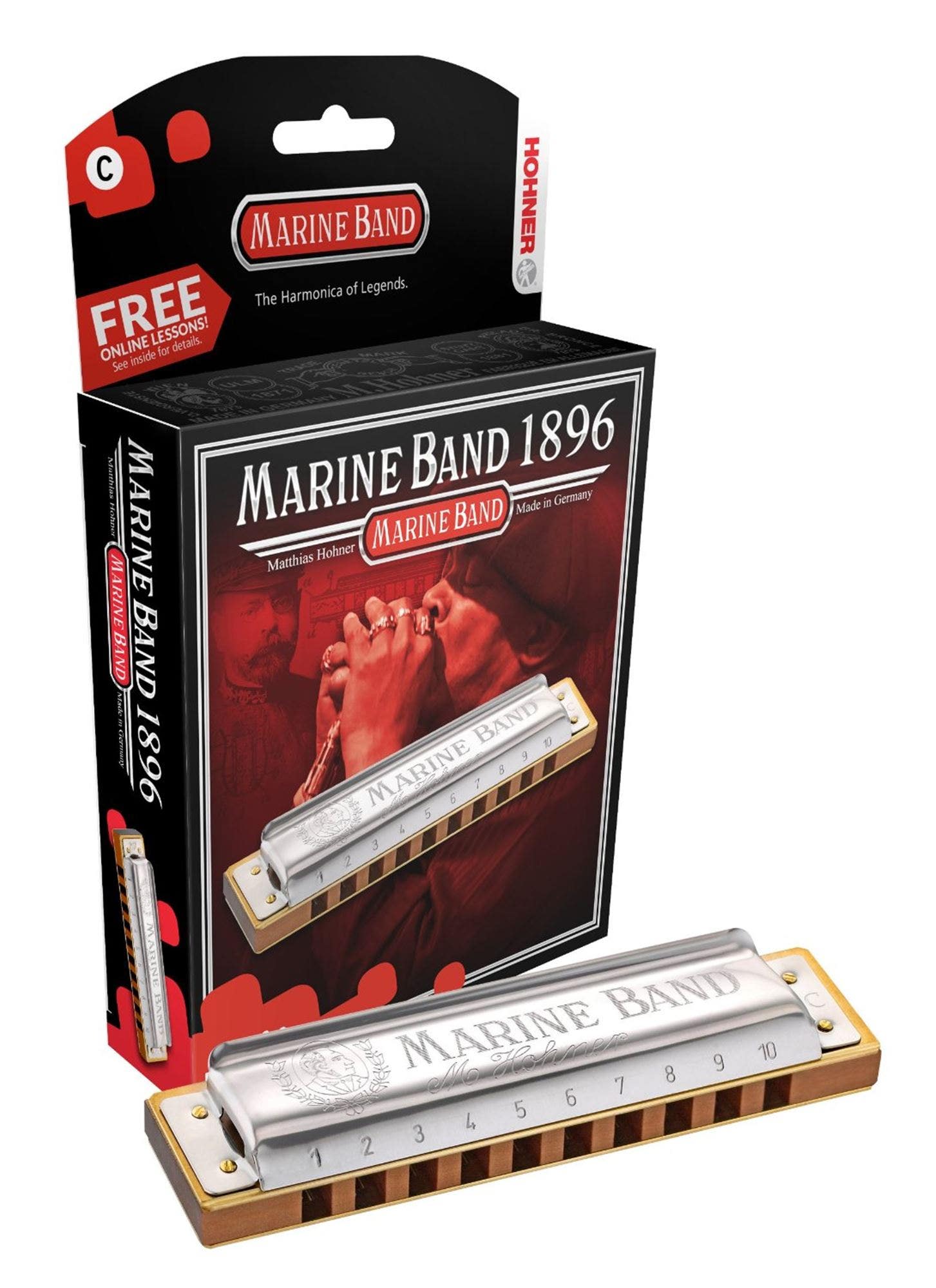 Hohner 1896BX Marine Band Harmonica Key of Eb Minor