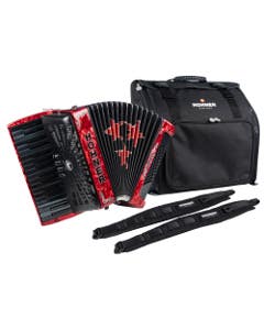 Hohner Tri-Star II Piano Accordion Pearl Red