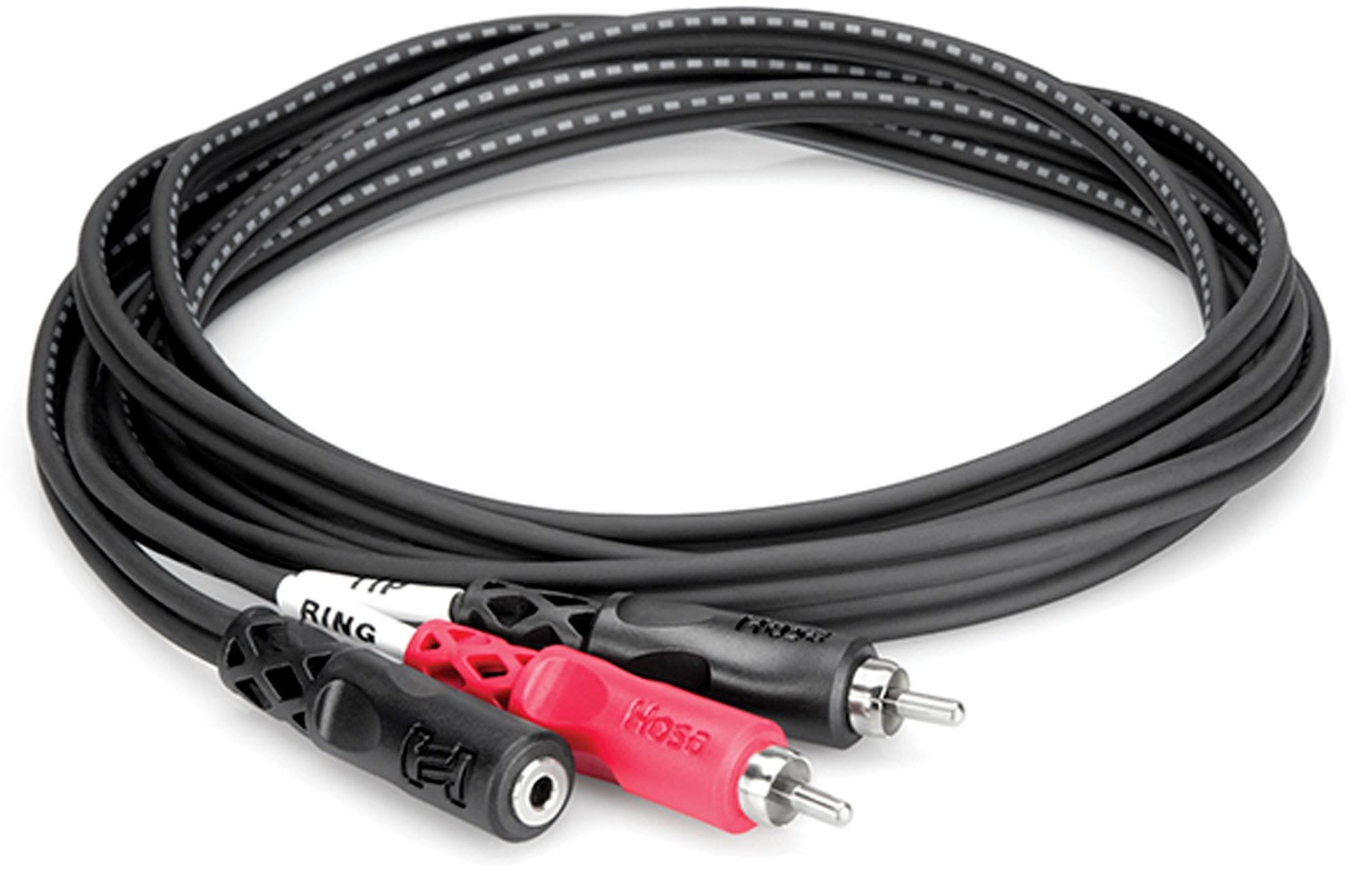 Hosa CFR210 Stereo Breakout 3.5mm TRS Female to Dual RCA 10 Foot