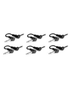 Hosa CFS606 Guitar Patch Cable Molded Right Angle 6" 6 Pack
