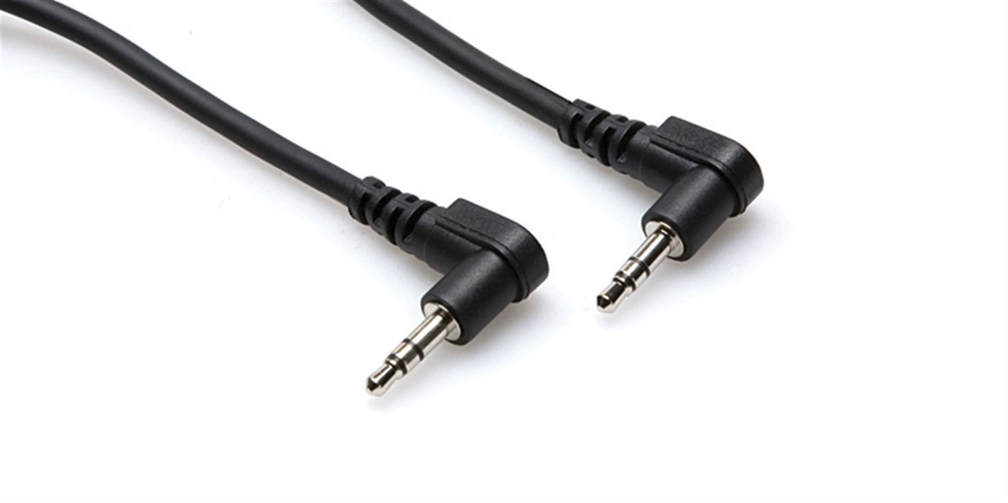 Hosa CMM100.8RR Stereo Interconnect Right Angle 3.5mm TRS 8"