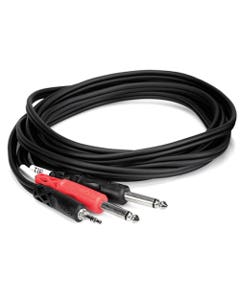 Hosa CMP153 Stereo Breakout 3.5mm TRS to Dual 1/4" TS 3 Foot