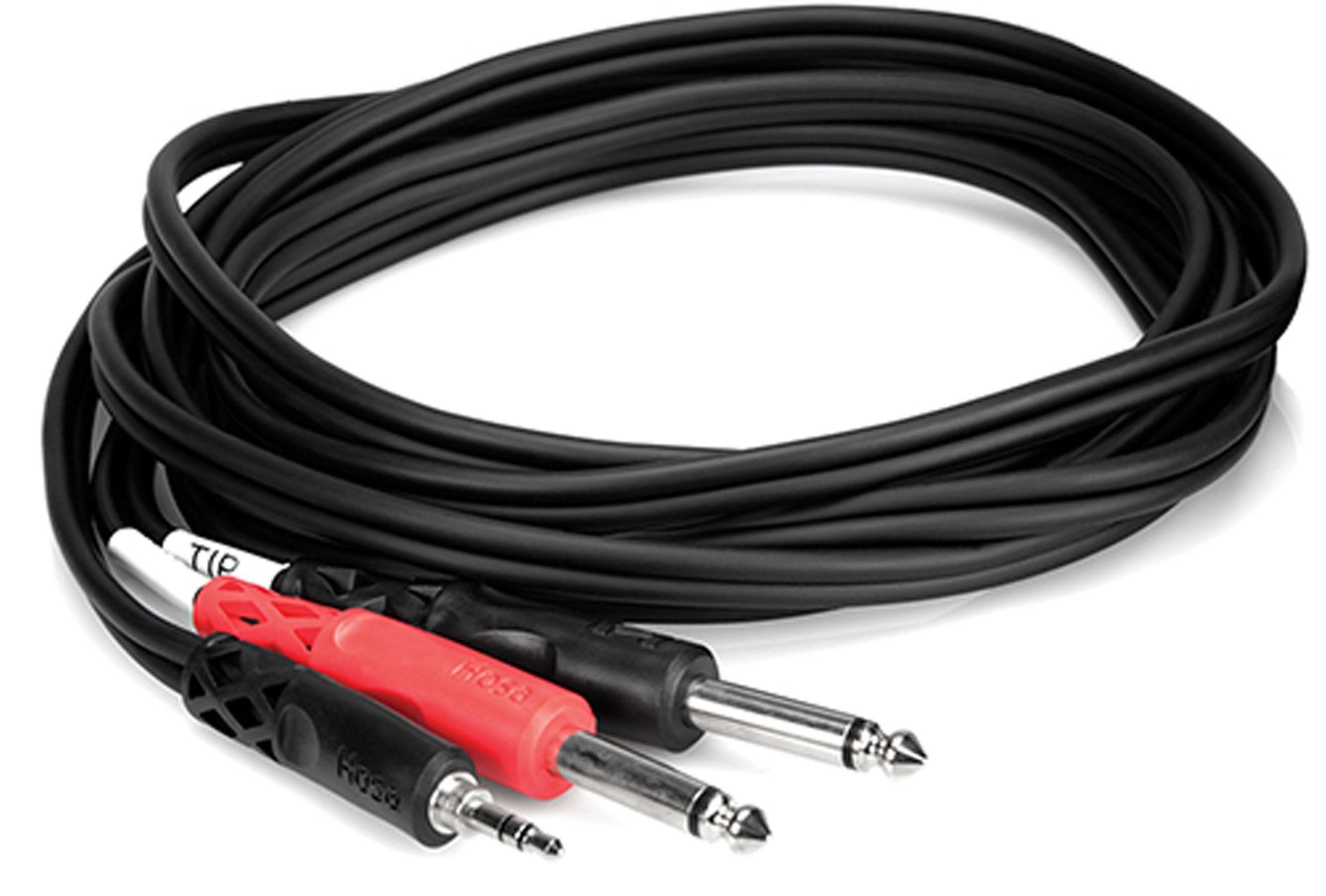 Hosa CMP159 Stereo Breakout 3.5mm TRS to Dual 1/4" TS 10 Foot