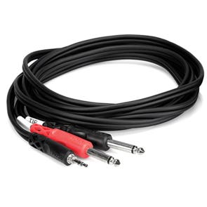 Hosa CMP159 Stereo Breakout 3.5mm TRS to Dual 1/4" TS 10 Foot