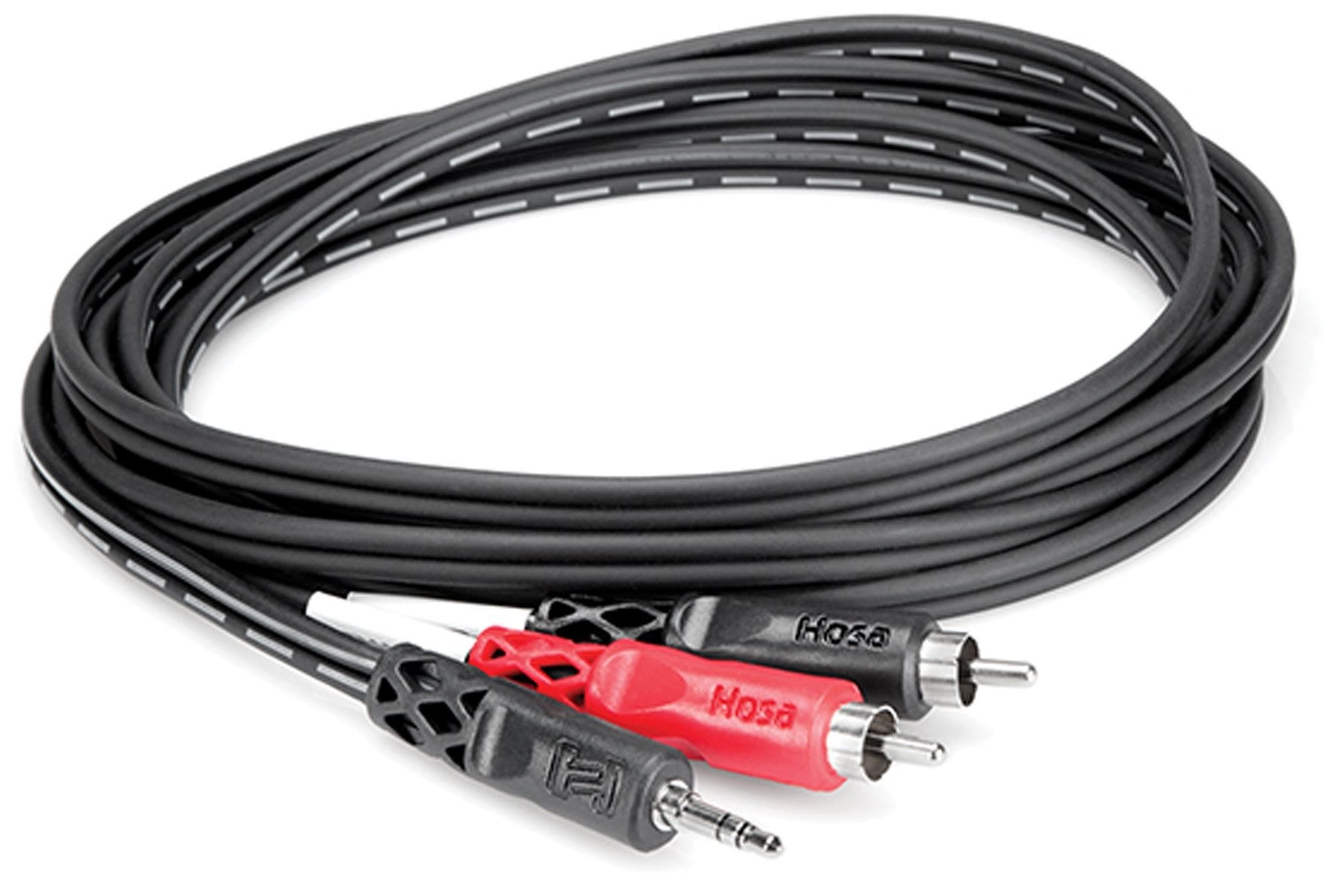 Hosa CMR203 Stereo Breakout 3.5mm TRS to Dual RCA 3 Foot