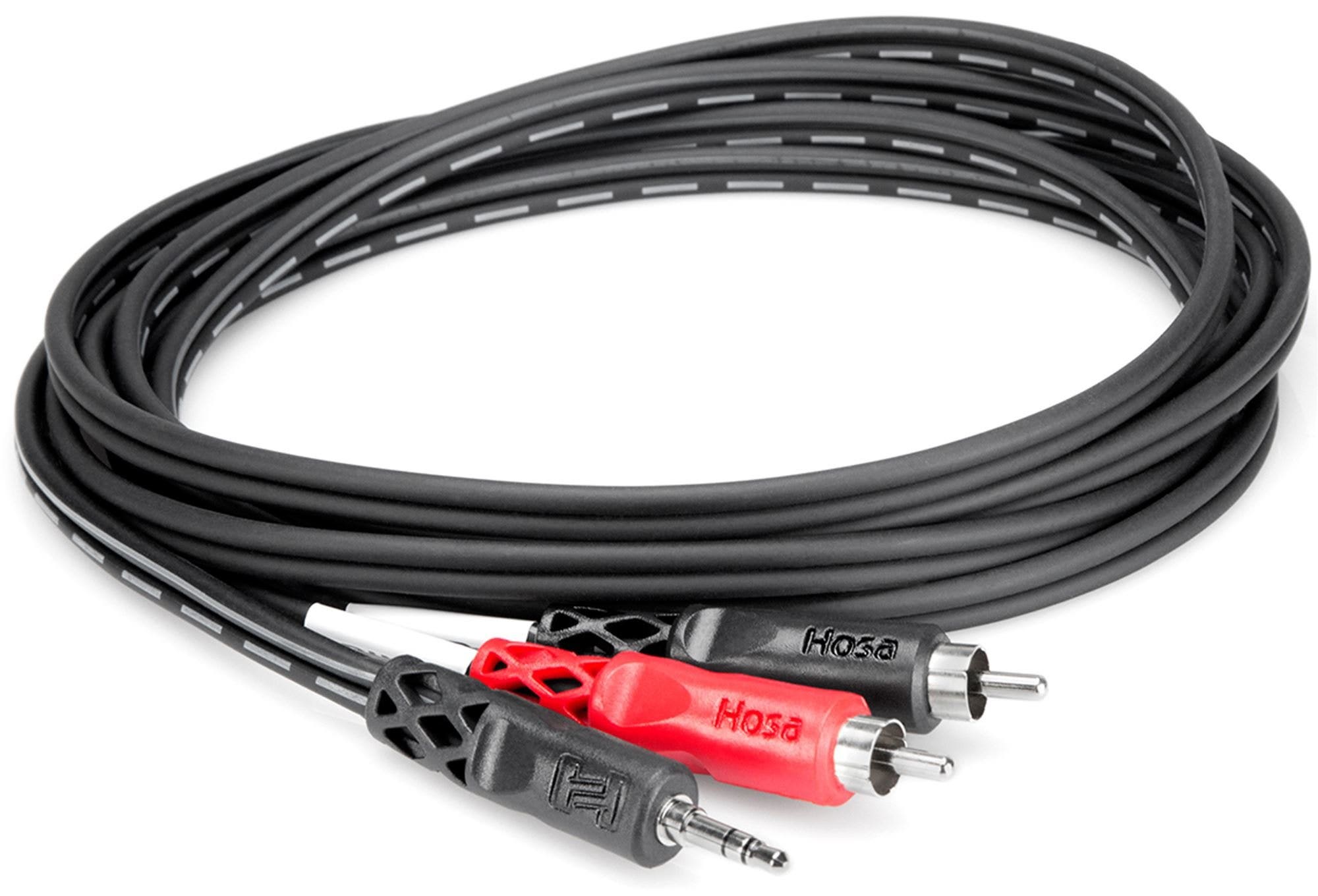 Hosa CMR-225 Stereo Breakout Cable 3.5 mm TRS to Dual RCA 25'