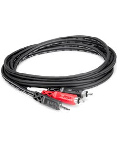 Hosa CMR-225 Stereo Breakout Cable 3.5 mm TRS to Dual RCA 25'