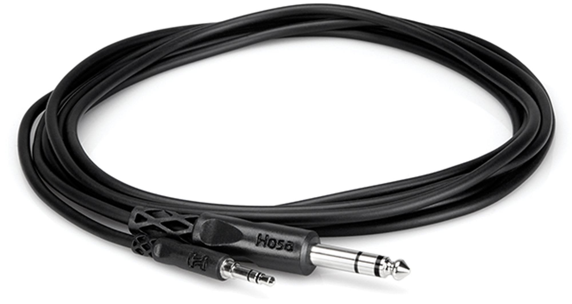 Hosa CMS110 Stereo Interconnect 3.5mm TRS to 1/4" TRS 10 Foot