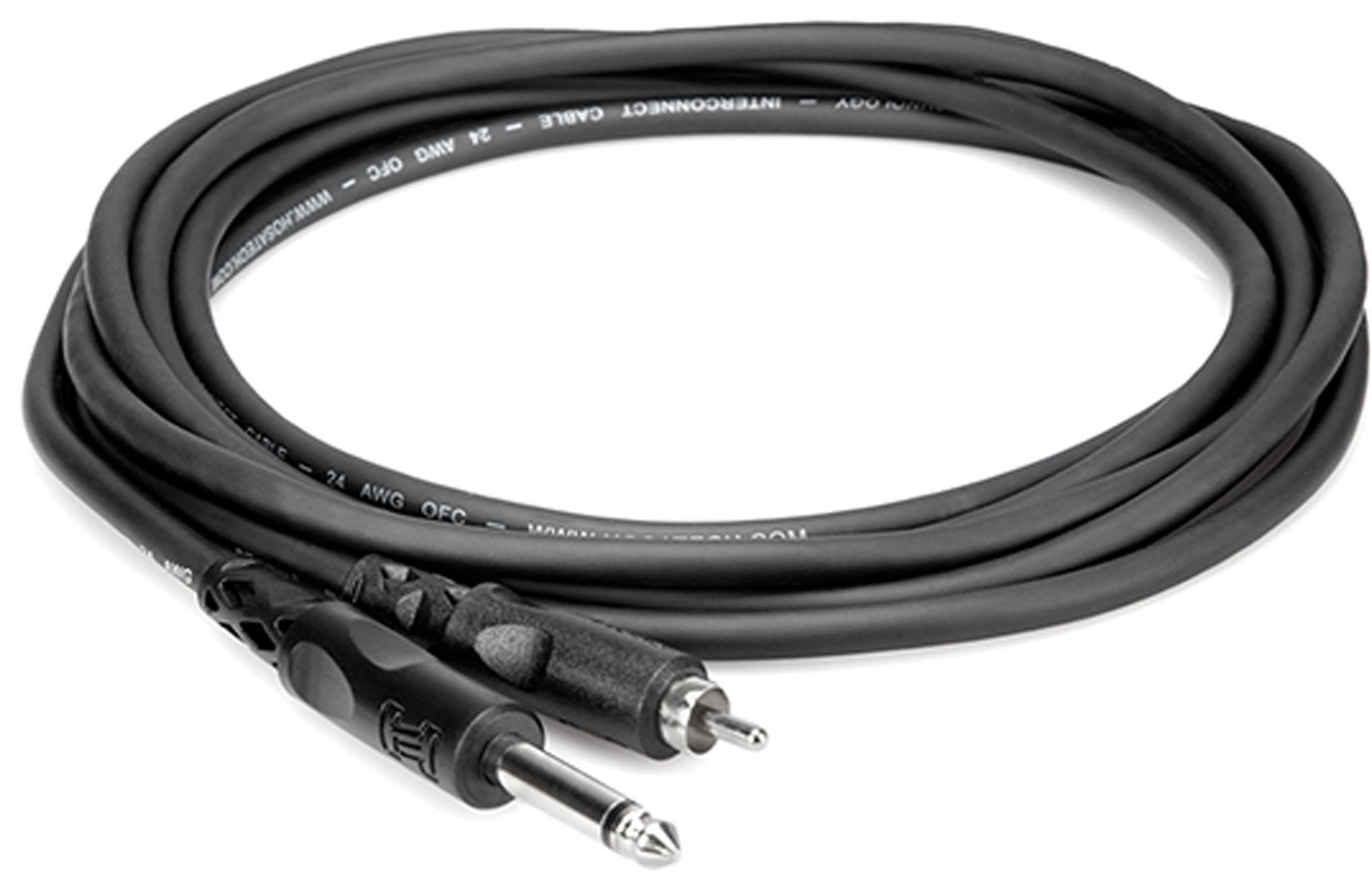 Hosa CPR105 Unbalanced Interconnect 1/4" TS to RCA