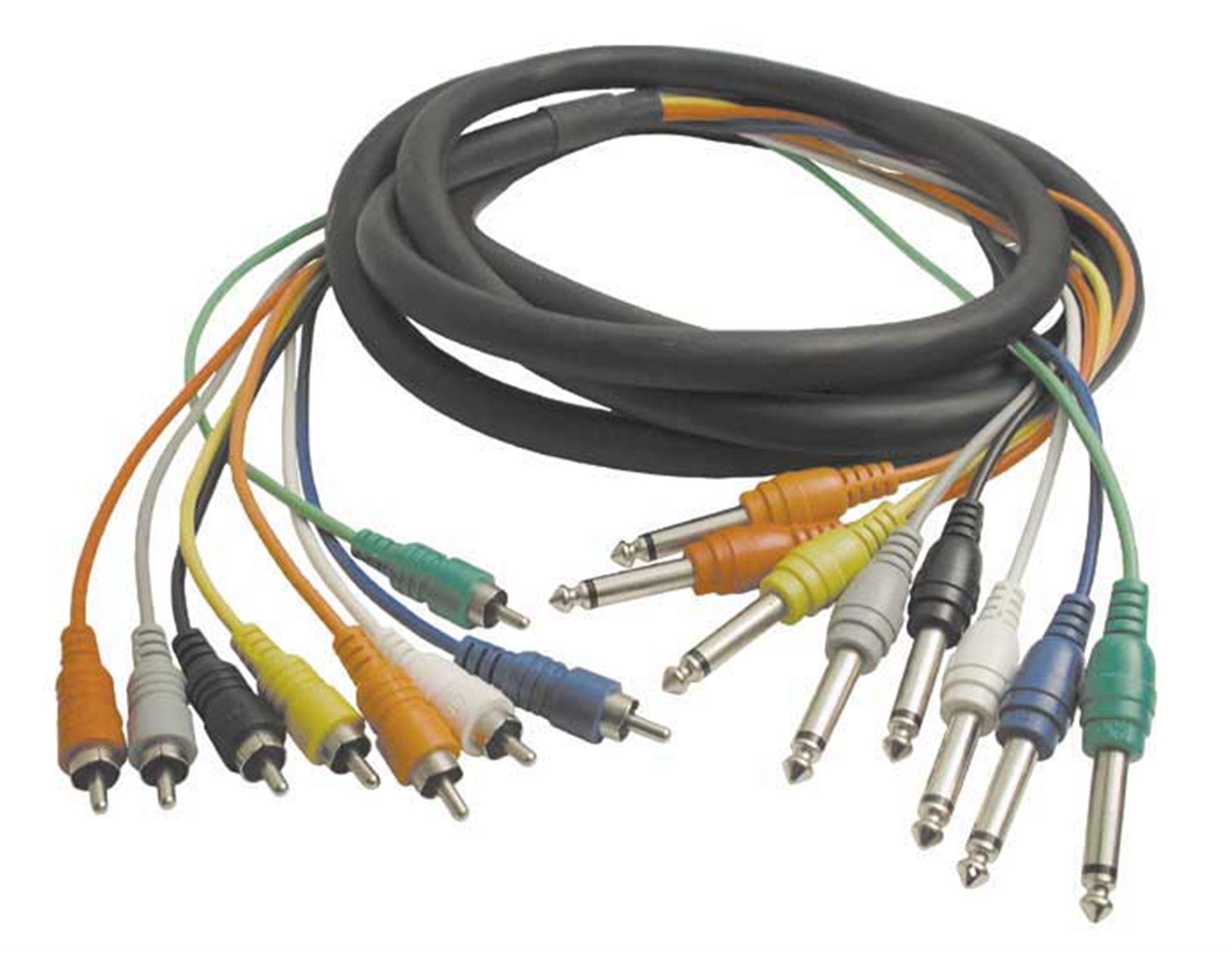 Hosa CPR802 Unbalanced Snake 1/4" TS to RCA
