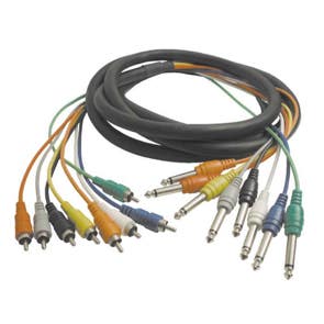 Hosa CPR802 Unbalanced Snake 1/4" TS to RCA 2 Meter
