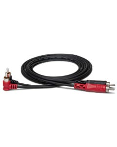 Hosa CRA-201R Stereo Interconnect Dual RCA to Dual Right-angle RCA
