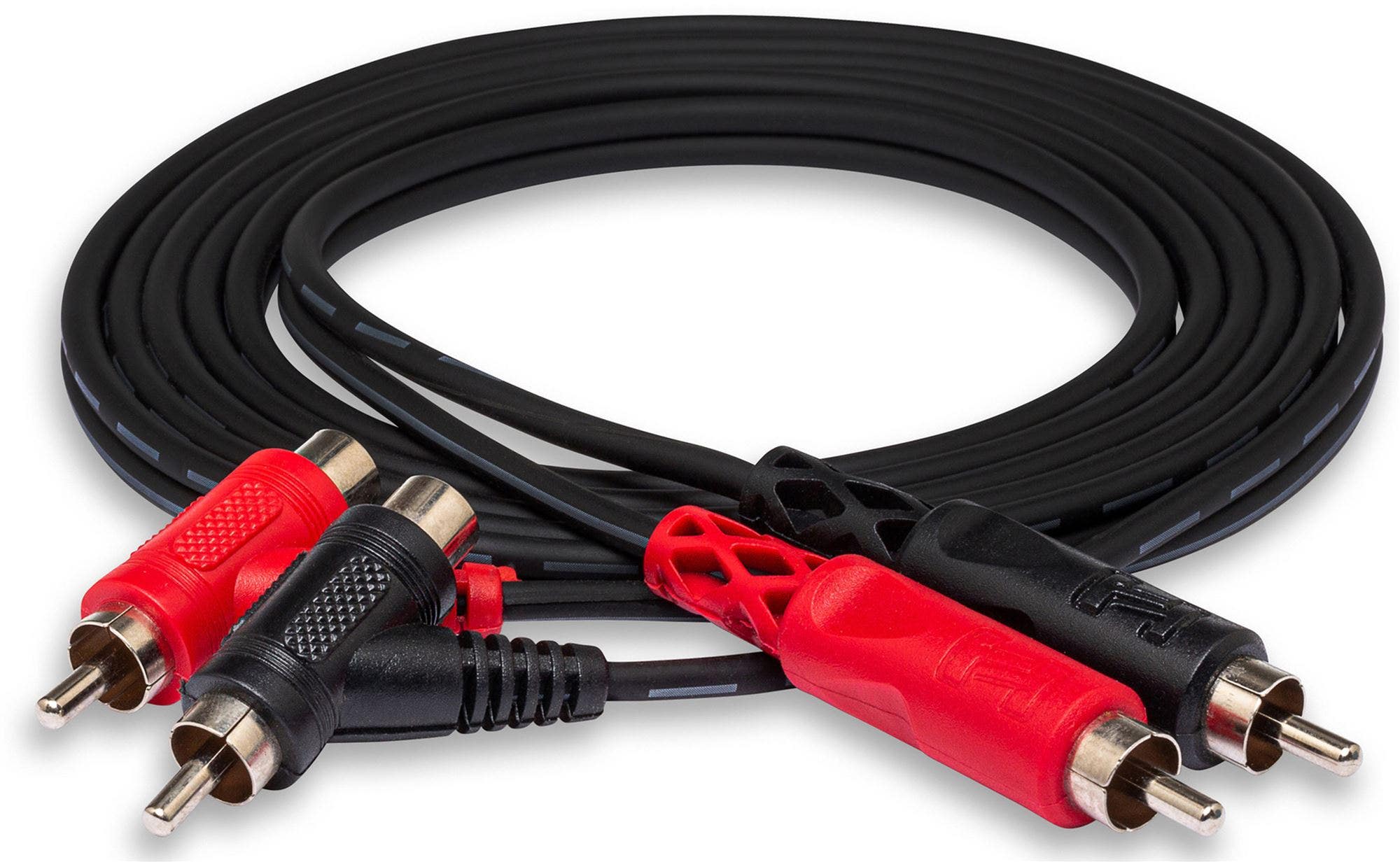 Hosa CRA-202PB Stereo Interconnect Dual RCA to Dual Piggyback RCA