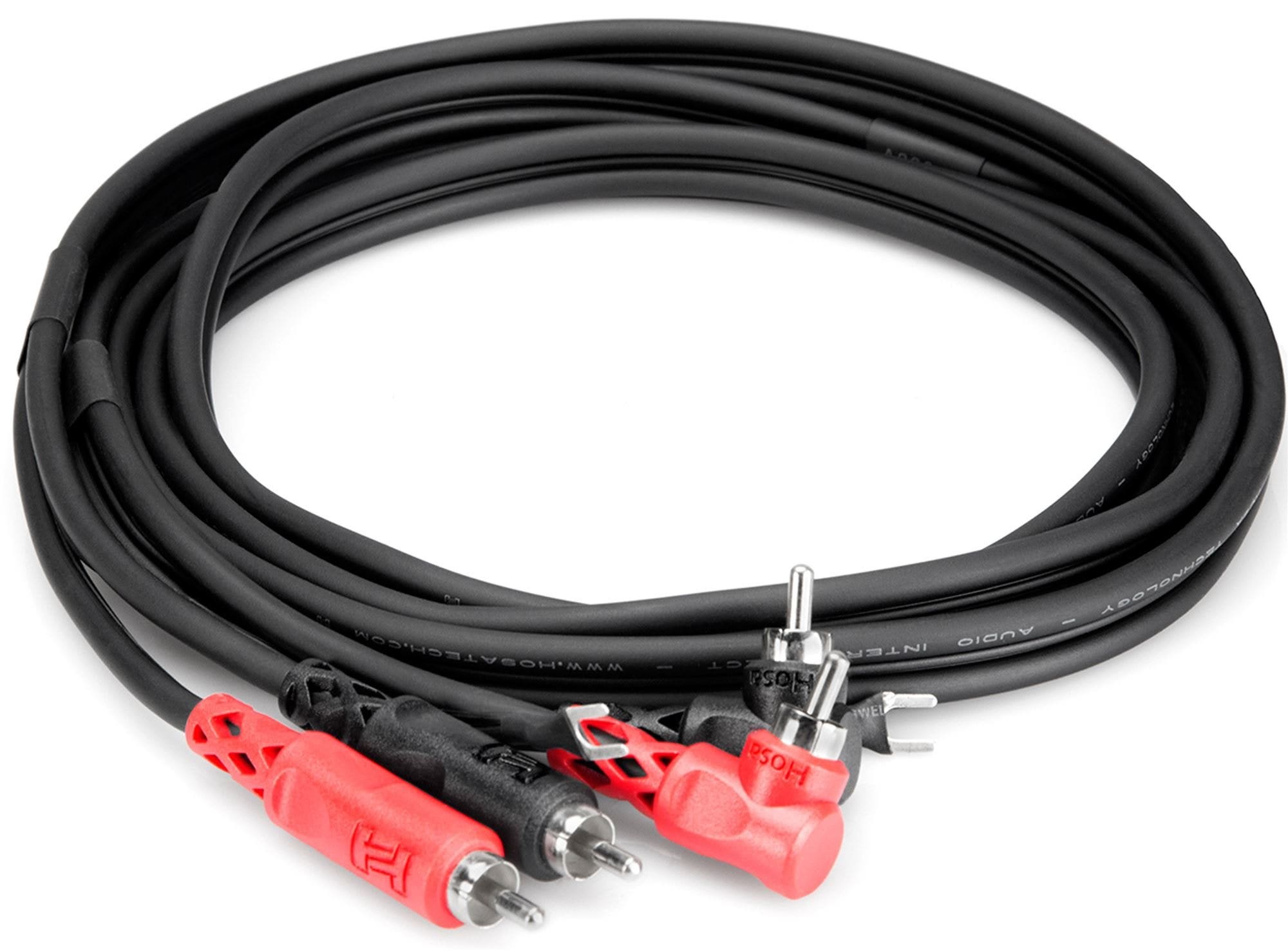 Hosa CRA-203DJ Stereo Dual RCA to Dual RCA with Ground Wire 3m