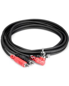 Hosa CRA-203DJ Stereo Dual RCA to Dual RCA with Ground Wire 3m