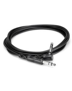 Hosa CSS103R Balanced Interconnect 1/4" TRS Right Ang 1/4" TRS 3 Ft