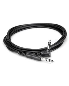 Hosa CSS105R Balanced Interconnect 1/4" TRS Right Ang 1/4" TRS 5 Ft