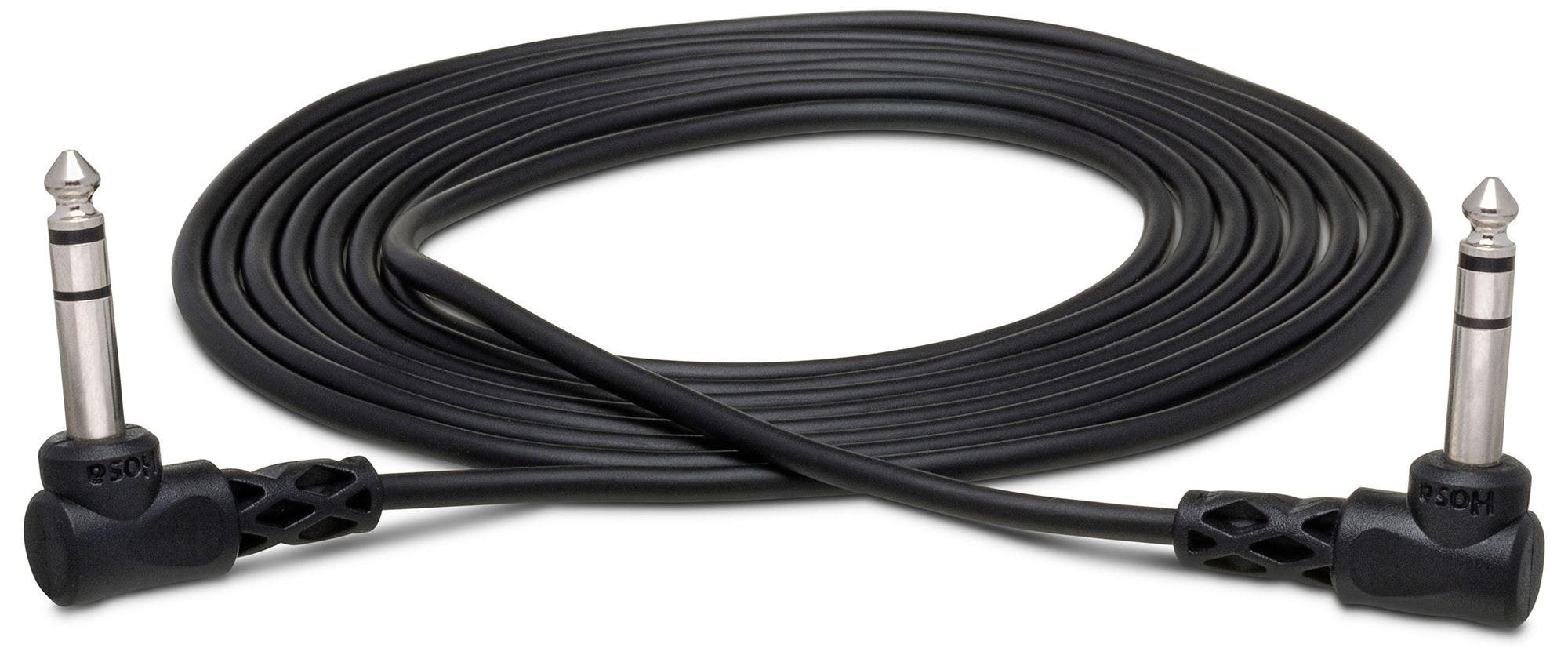 Hosa CSS-110RR Balanced Interconnect Right Angle Ends 1/4" TRS