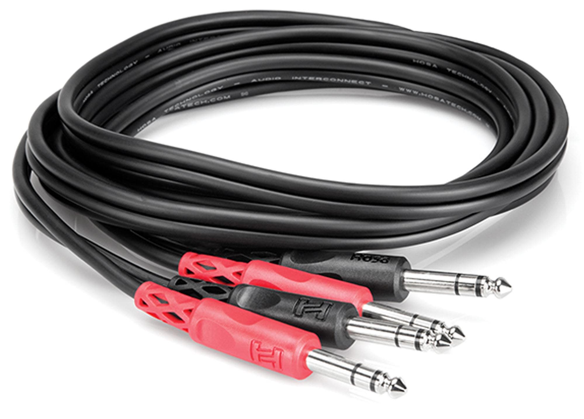 Hosa CSS202 Stereo Interconnect Dual 1/4" TRS Cable 2 Meter