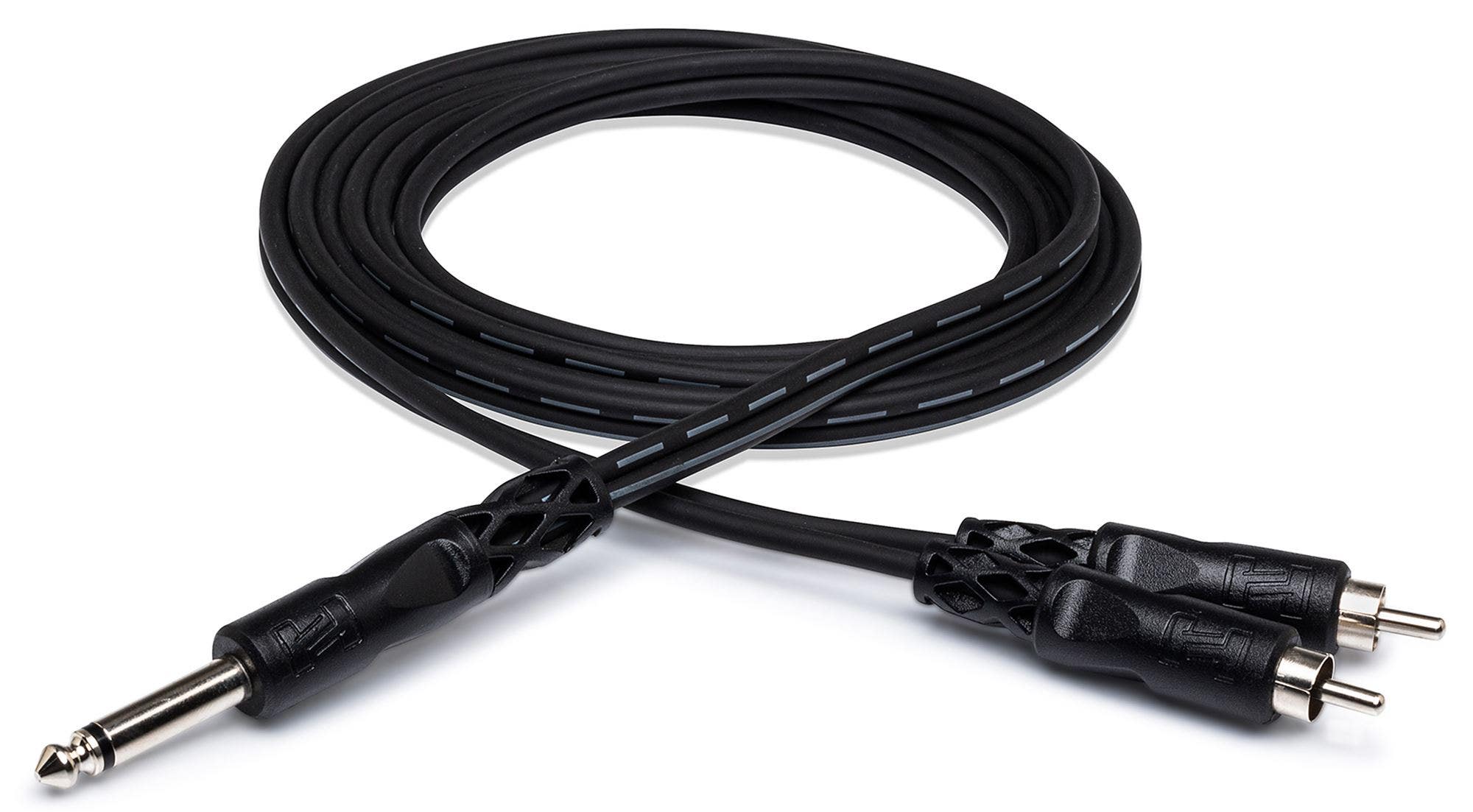 Hosa CYR-101 Y-Cable Hosa CYR-100 Y-Cable 1/4 inch TS to Dual RCA