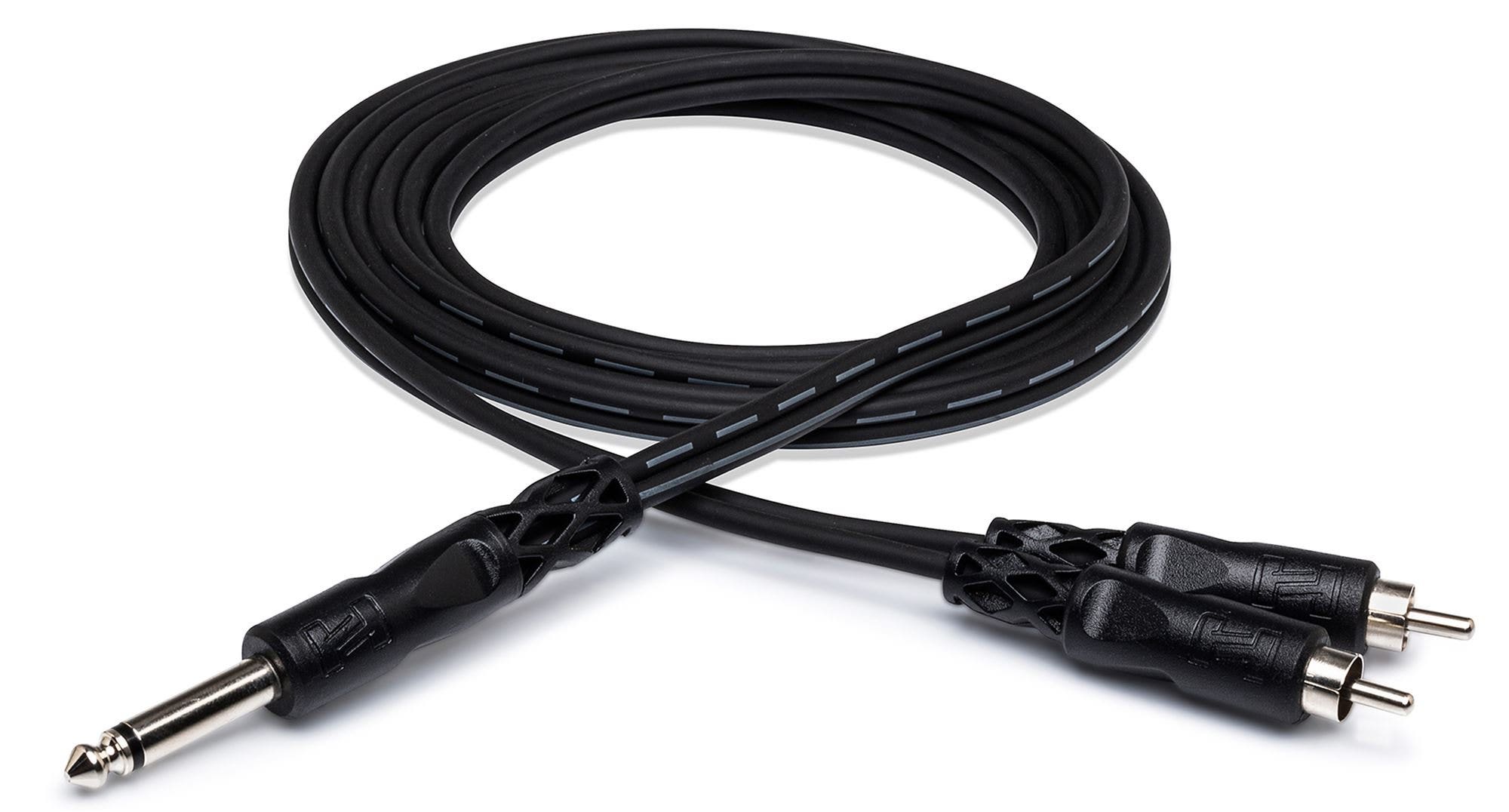 Hosa CYR-102 Y-Cable Hosa CYR-100 Y-Cable 1/4 inch TS to Dual RCA
