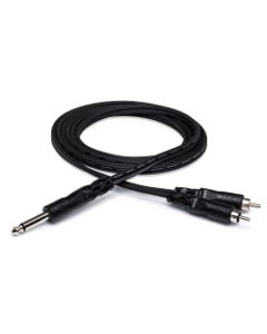 Hosa CYR-102 Y-Cable Hosa CYR-100 Y-Cable 1/4 inch TS to Dual RCA