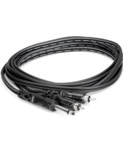 Hosa CYR-103 Y-Cable 1/4" TS to Dual RCA 3 Meters