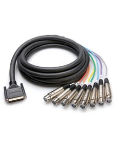 Hosa DTF805 25Pin D Sub To 8 XLR Female Snake 16Ft