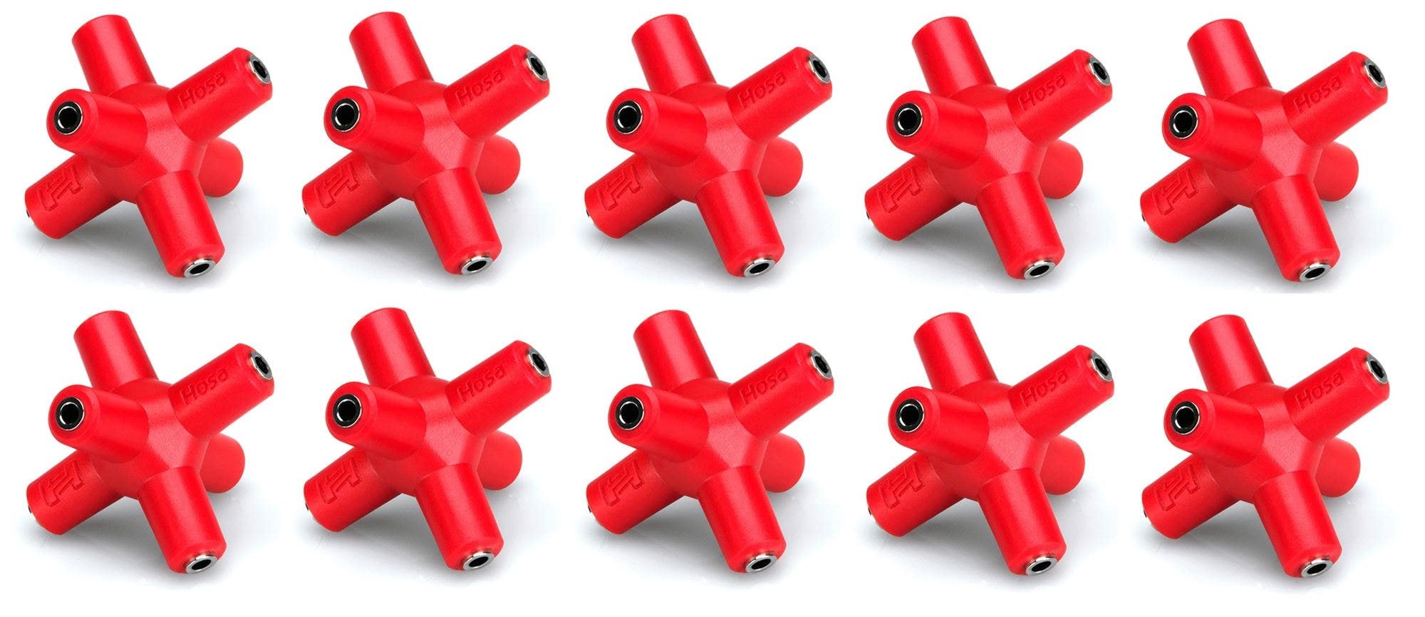 Hosa GMM-105 Knucklebones 1 to 5 Signal Splitter 10 Pack