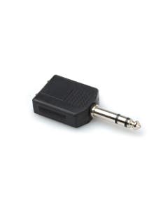 Hosa GPP359 Dual 1/4 Inch TRS Male to Dual 1/4 Inch Female Adaptor