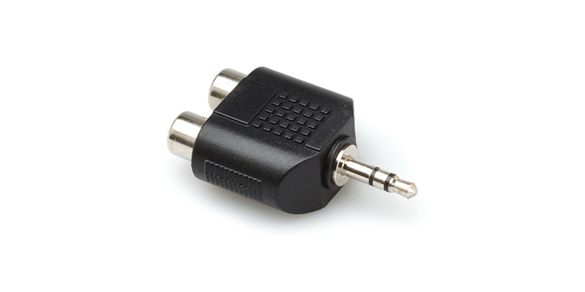 Hosa GRM193 Dual RCA to 3.5mm Male TRS Adaptor
