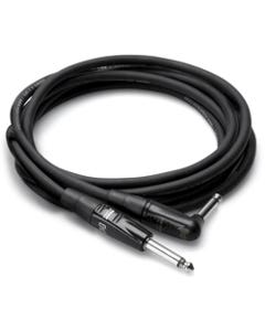 Hosa HGTR010R Pro Guitar Patch Cable REAN Straight to Rt Angle 10 Ft
