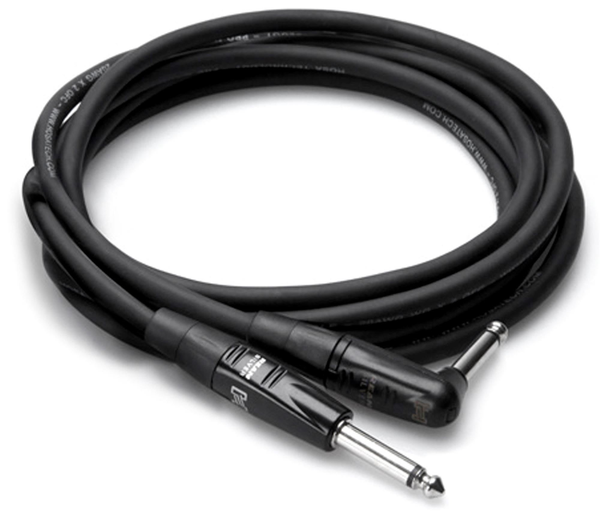Hosa HGTR025R Pro Guitar Patch Cable REAN Straight to Right Angle 25'