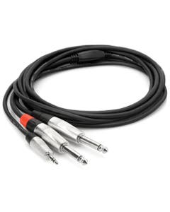 Hosa HMP-003Y Pro Stereo Breakout REAN Mini TRS to Dual 1/4" 3Ft