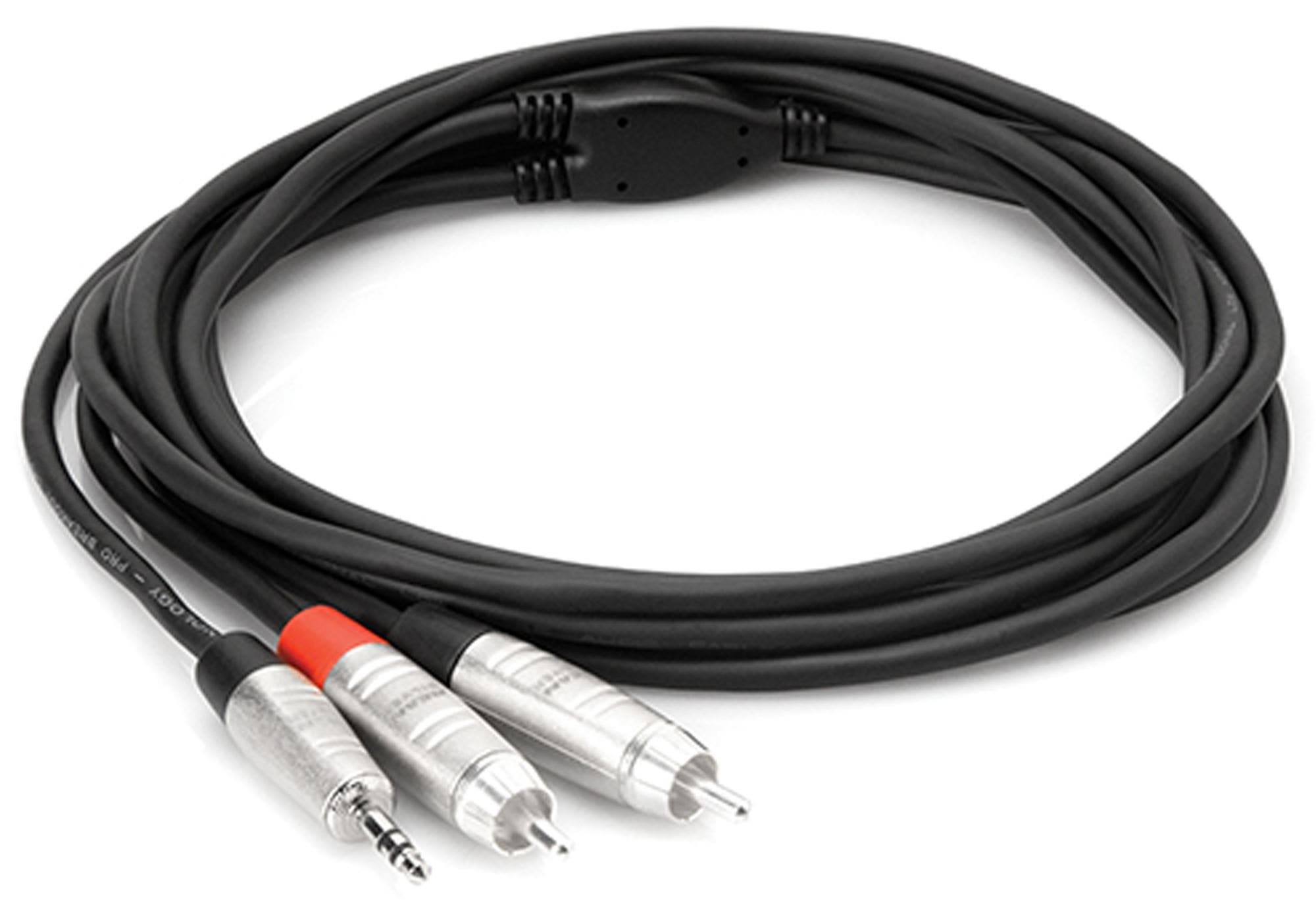 Hosa HMR Pro Stereo Breakout - REAN 3.5 mm TRS to Dual RCA