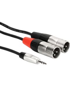 Hosa HMX Pro Stereo Breakout REAN Mini 1/8" to Dual XLR Male