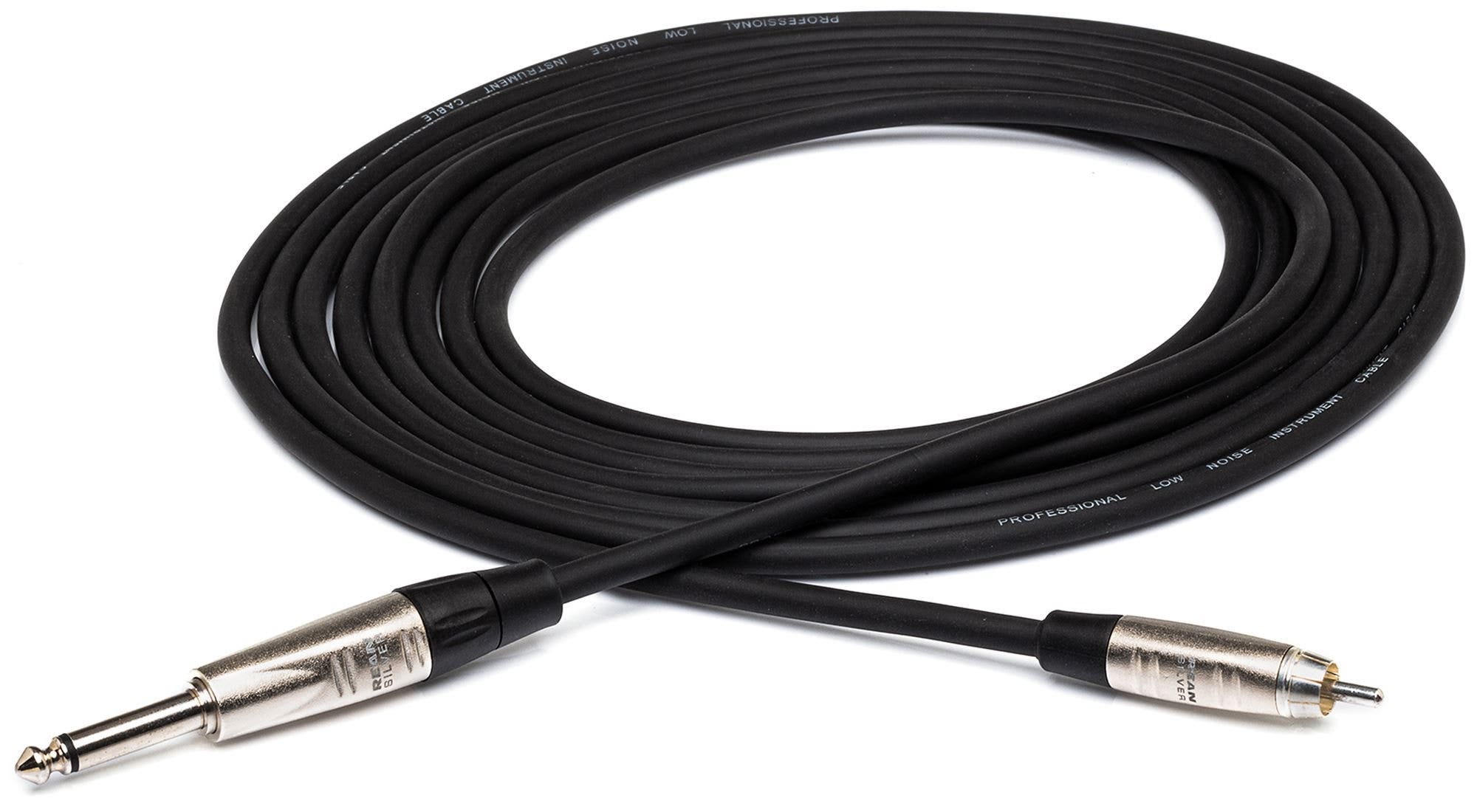 Hosa HPR-005 Pro Unbalanced Interconnect REAN 1/4" TS to RCA