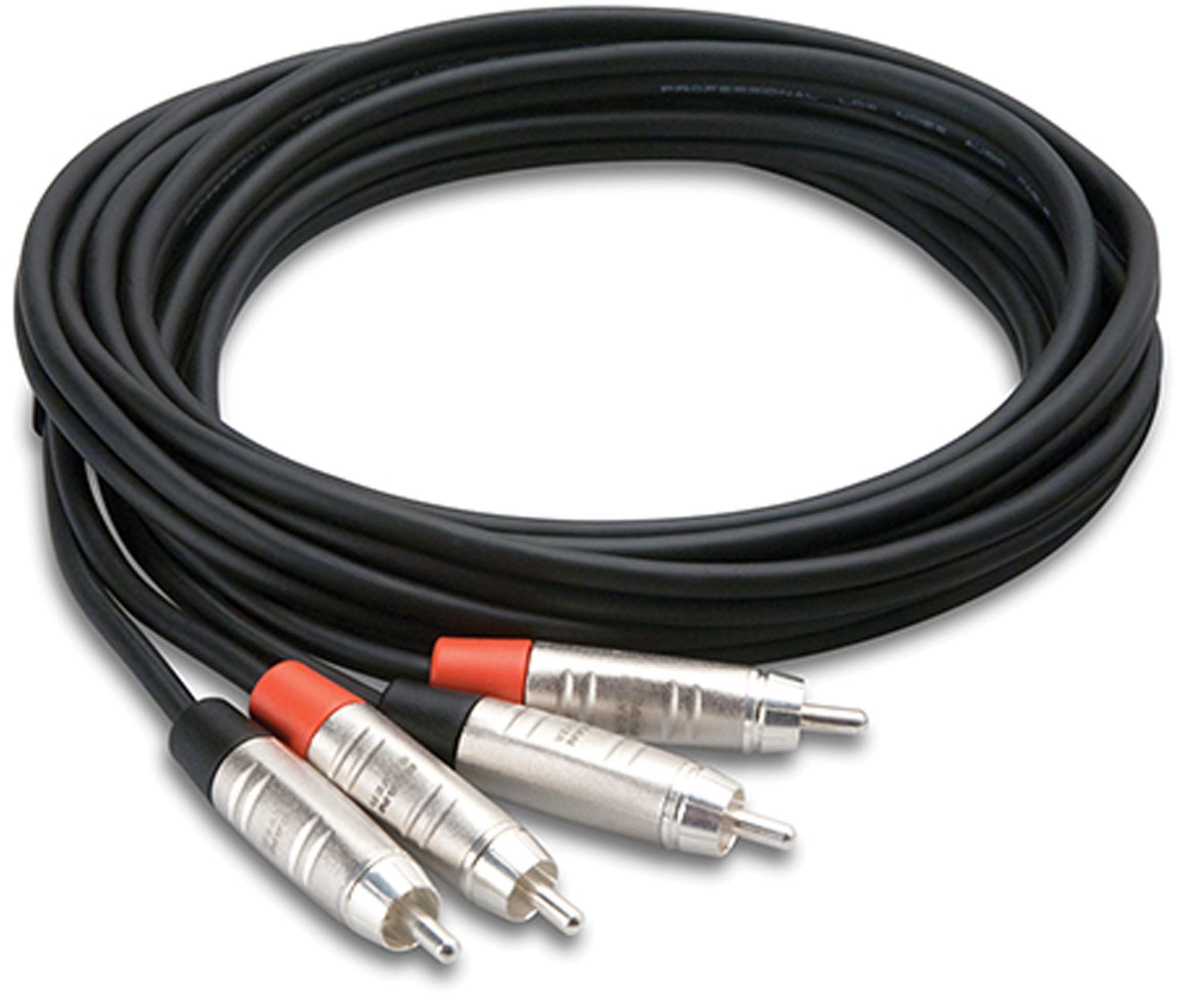 Hosa HRR-003X2 Pro Stereo Interconnect Dual REAN RCA to Same 3Ft