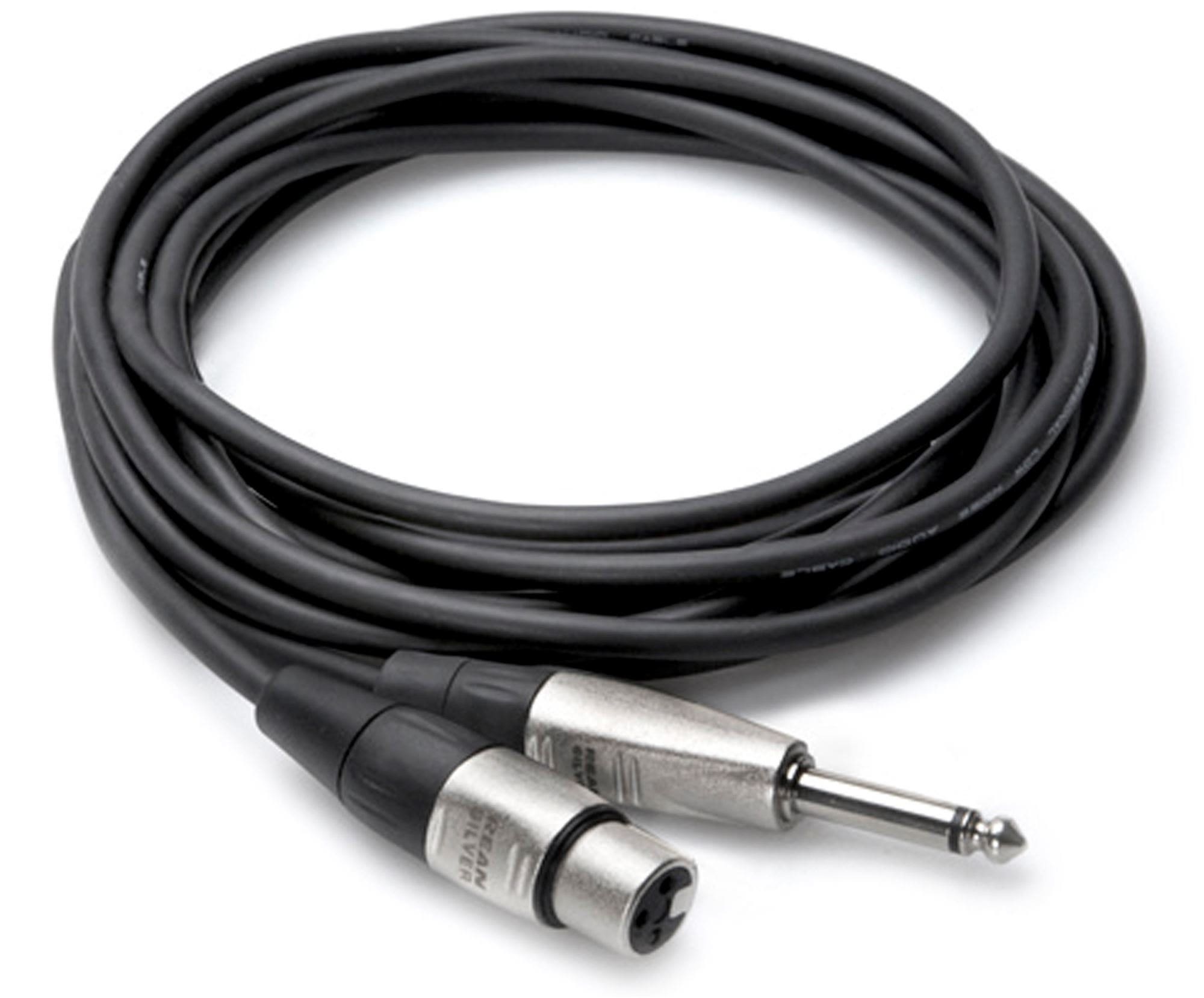Hosa HXP-010 Pro Unbalanced Interconnect REAN XLR3F to 1/4" 10Ft