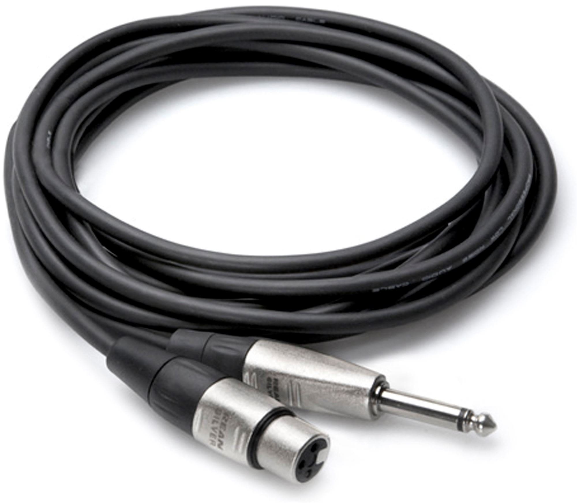 Hosa HXP-015 Pro unbalanced Interconnect REAN XLR3F to 1/4" TS