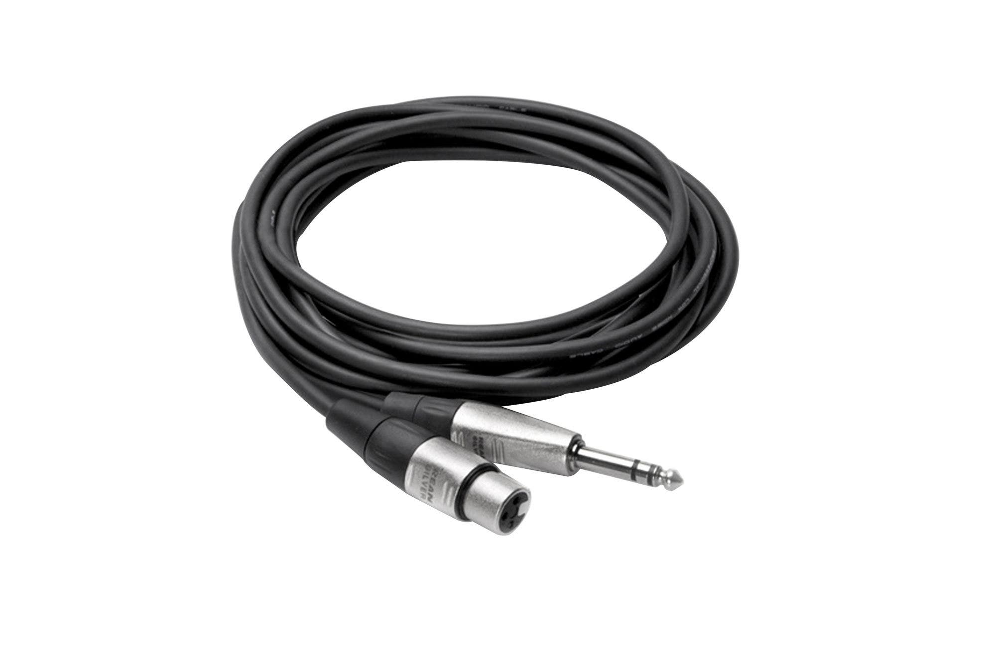 Hosa HXS003 Pro Balanced Interconnect REAN XLR3F to 1/4 in TRS 3 ft